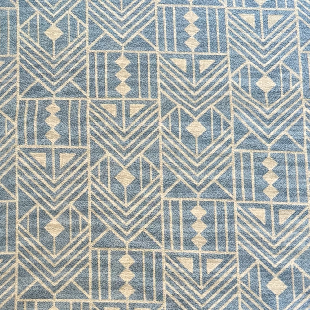 2 yards_Art Deco Home decor fabric_Blue